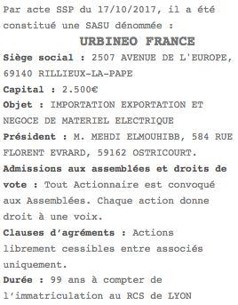 parution legale sasu lyon